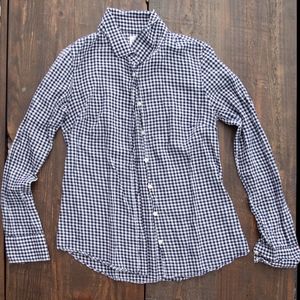 Navy and White Button Down